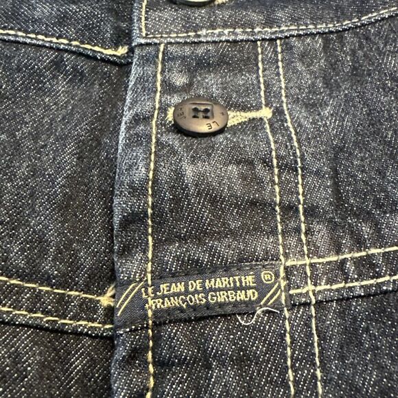 VTG Marithe Francois Girbaud Jeans Baggy Hip Hop Skater Men 42x31 Dark Wash 90s - Picture 4 of 15